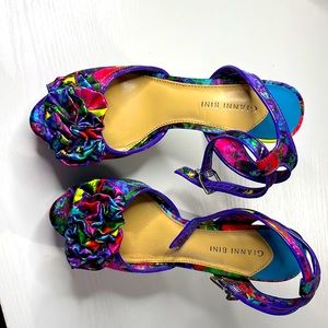 Gianni Bono Floral Peep Toe
